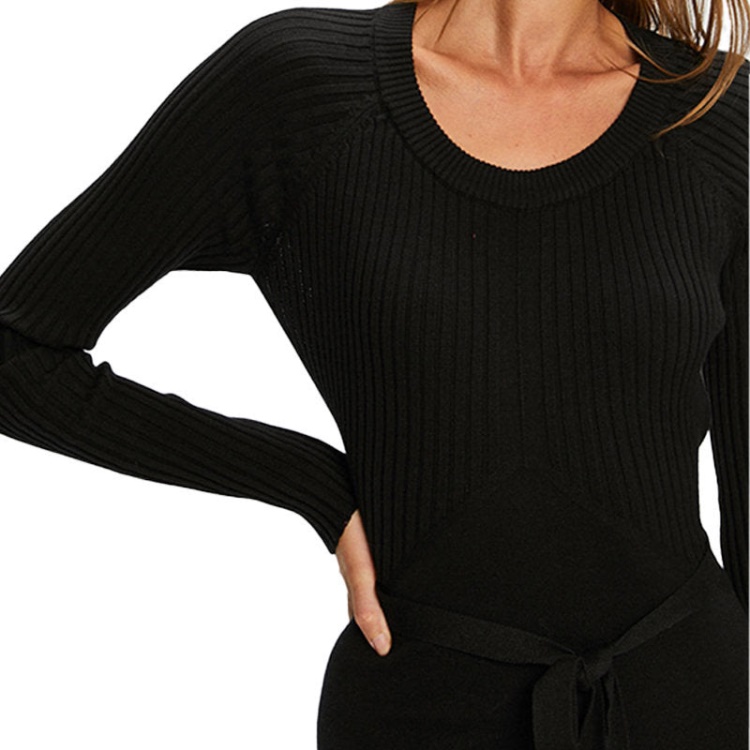 M String 0Lasu Women's Dress Open Back Cotton Black Casual Winter Long Top Diesel