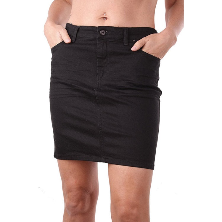 R Modung Rhlpa Women's Denim Jeans Skirt Black Bodycon Tube Pencil Shorts Diesel