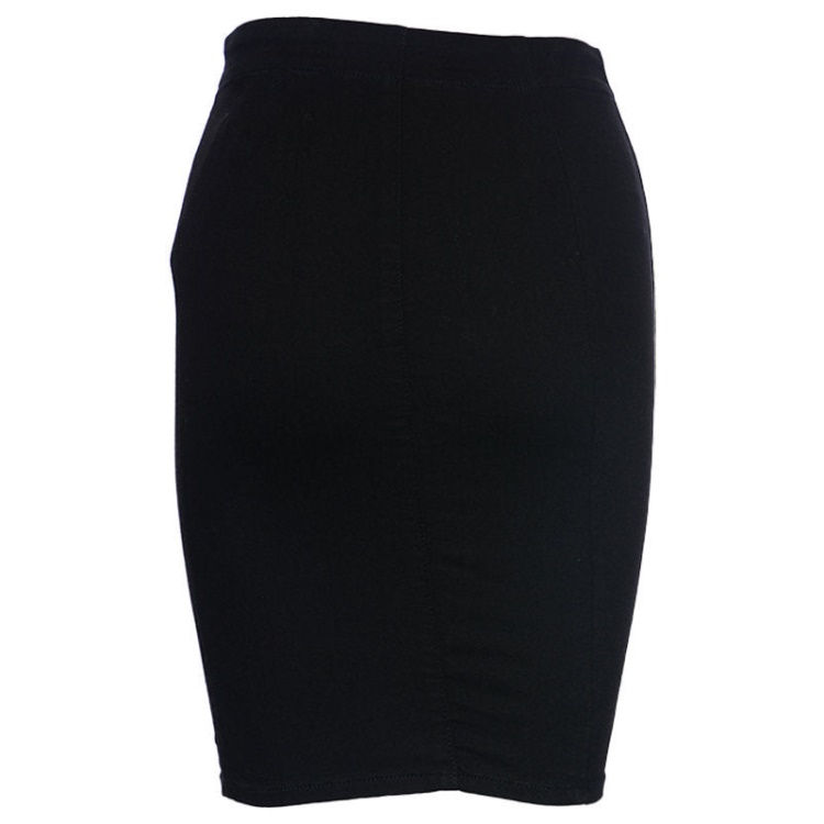 Women's Skirt High-Waist Plain Bodycon Tube Pencil Short Zipped Mini Skirt Diesel