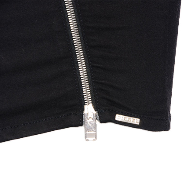 Women's Skirt High-Waist Plain Bodycon Tube Pencil Short Zipped Mini Skirt Diesel