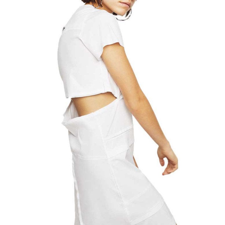 D Milia Women's Dress Round Neck Patchwork Dress Regular Fit Casual Tops Diesel