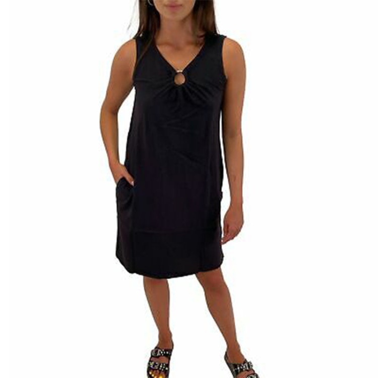 Diesel D Isbel Women's Dress V Neck Long Dress Sleeveless Regular Fit Casual Tops