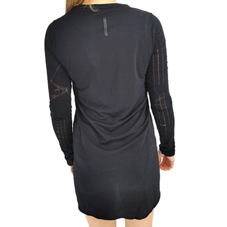 T Charl Women's Dress Round Neck Short Dress Long Sleeves Relaxed Fit Tops Diesel