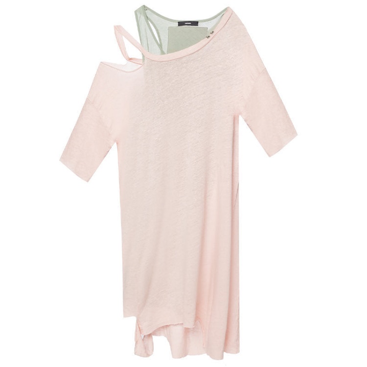 Diesel T Evita Women's Dress Round Neck Short Sleeves Regular Fit Casual Tops