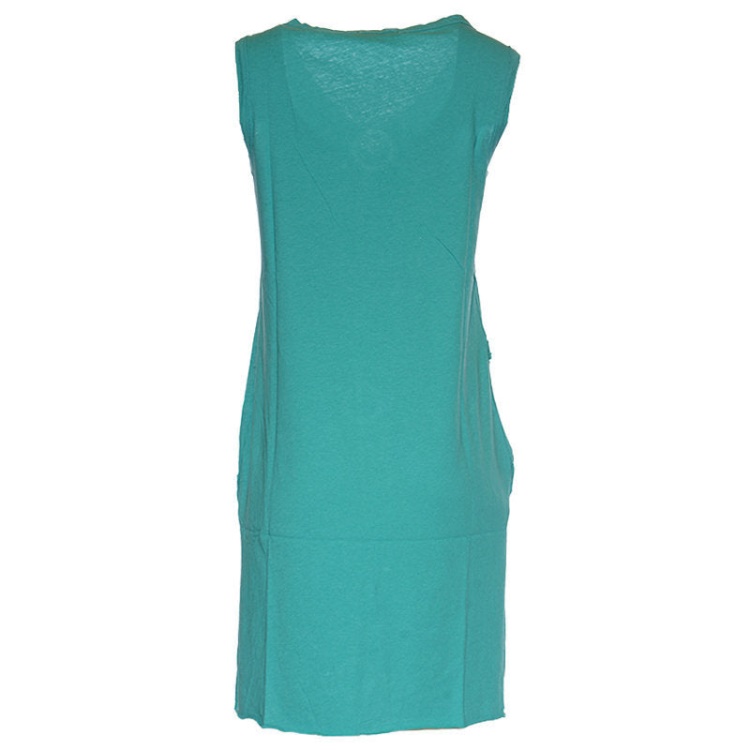 Diesel D Isbel Women's Dress Plain Sleeveless Green Summer Casual And Party Wears