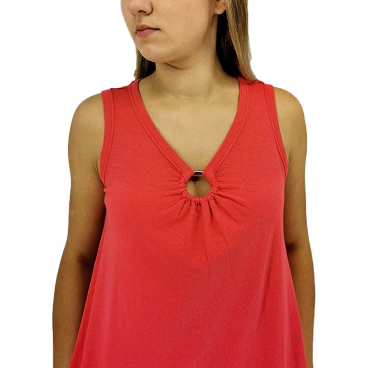 D Isbel Women's Dress Plain Sleeveless Summer Casual Party Wear Red Tops Diesel