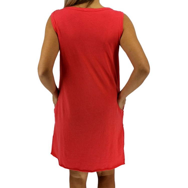 D Isbel Women's Dress Plain Sleeveless Summer Casual Party Wear Red Tops Diesel