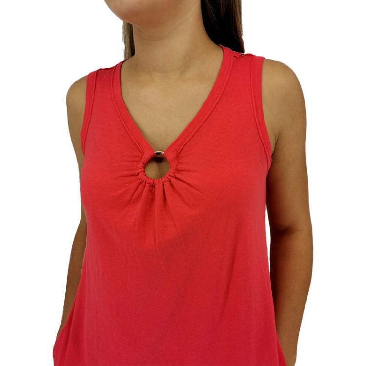 D Isbel Women's Dress Plain Sleeveless Summer Casual Party Wear Red Tops Diesel