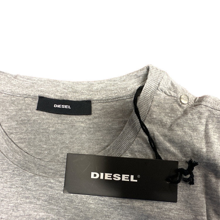 Diesel T Sily Women's T Shirts Crew Neck Short Sleeves Slim Fit Casual Tops Black