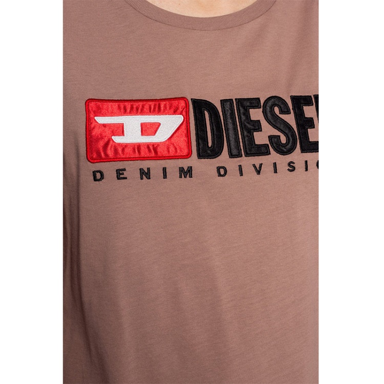 T Jacky D Women's T Shirt Crew Neck Short Sleeve Top Casual Summer Tee Diesel Blue/Off White/Pink