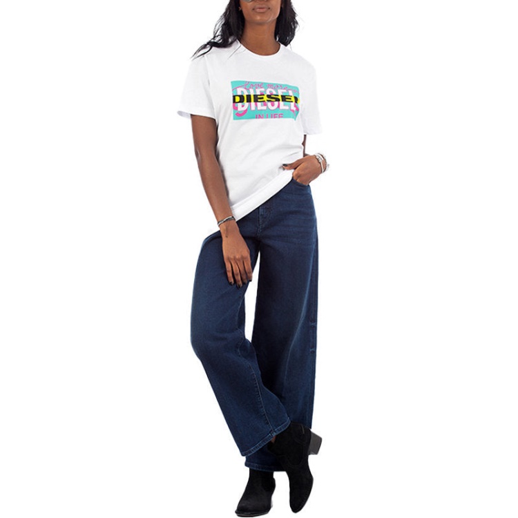 Diesel T Liga Women's T Shirt Crew Neck Short Sleeve Top Casual Summer Tee New