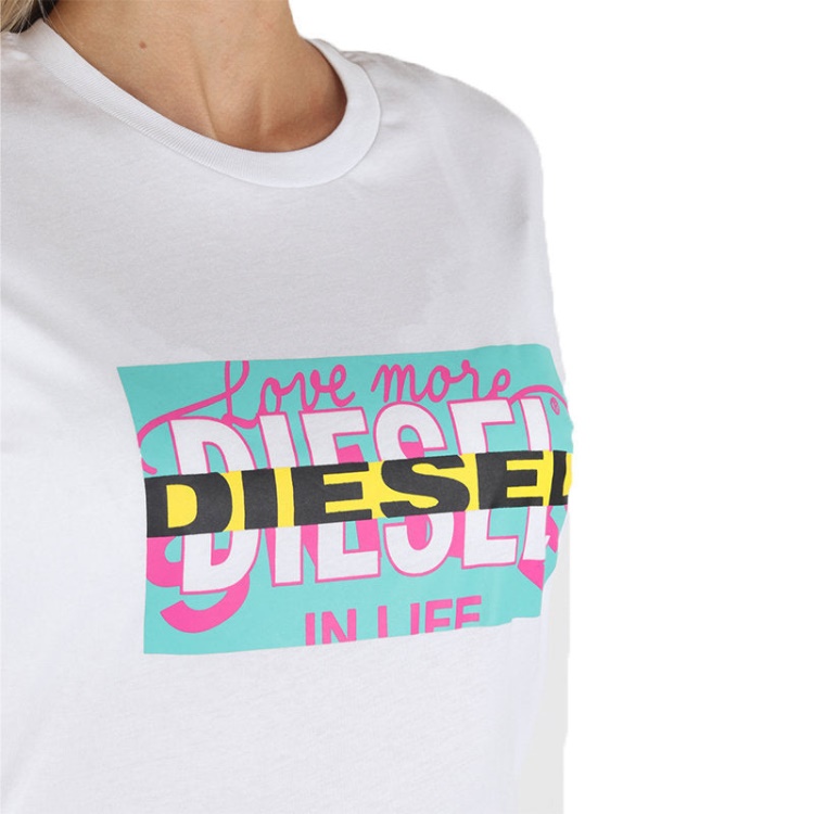 Diesel T Liga Women's T Shirt Crew Neck Short Sleeve Top Casual Summer Tee New
