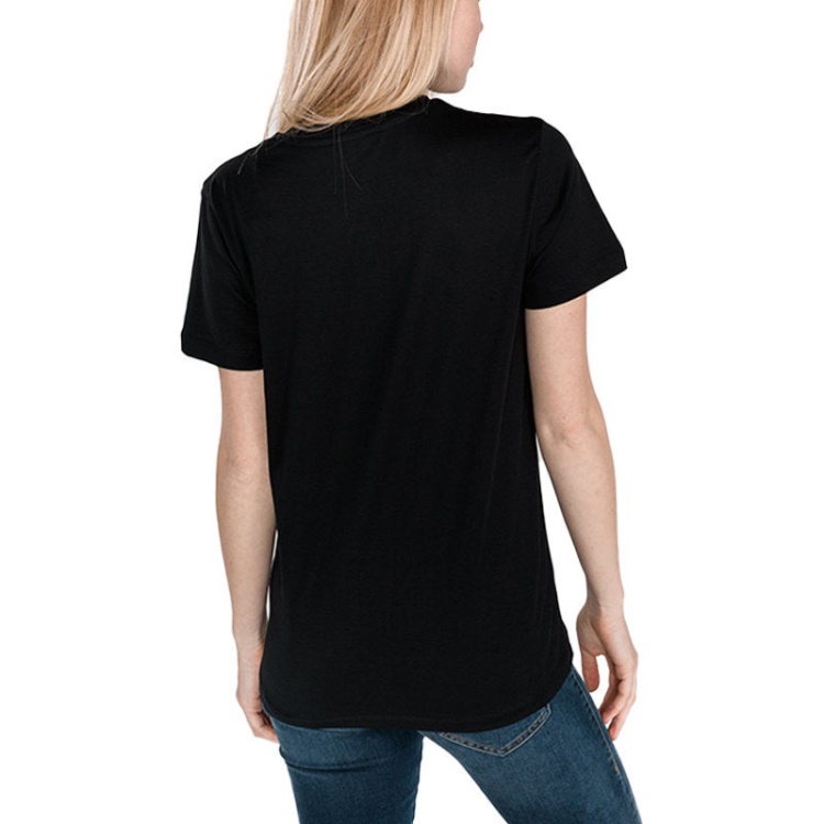 T Flavia B Women's T-Shirt Crew Neck Short Sleeve Casual Summer Black Tops Diesel