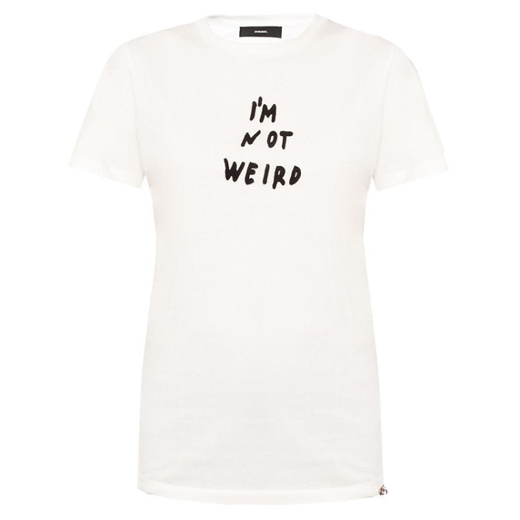 Diesel T Flavia B Women's T-Shirt Crew Neck Short Sleeve Casual Summer Tops