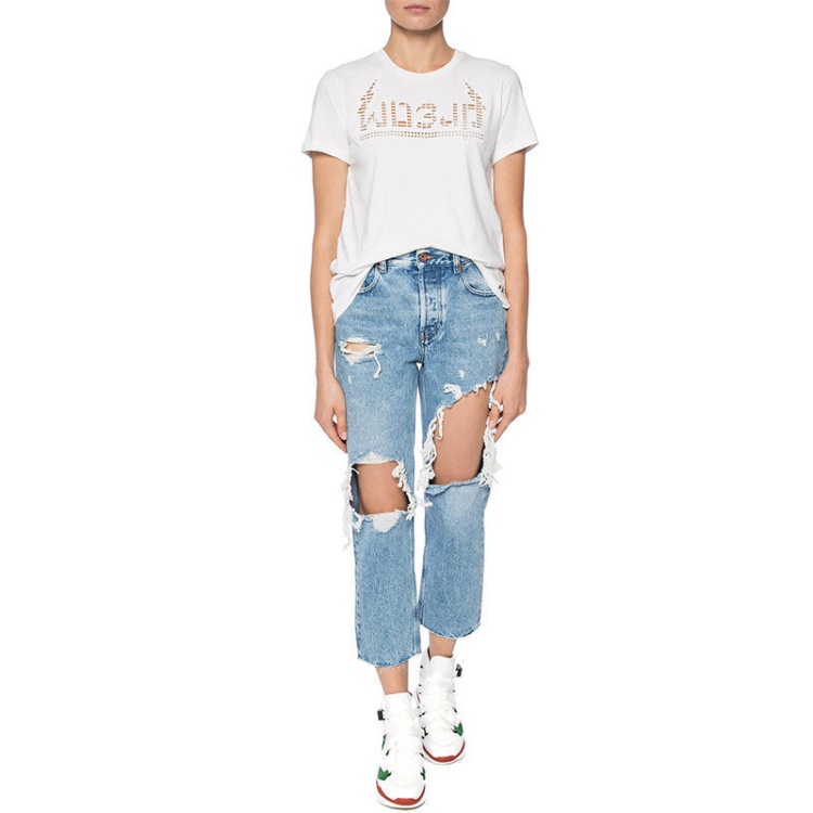 T Sily W Women's T-Shirt Crew Neck Short Sleeve Casual Summer Tops Diesel