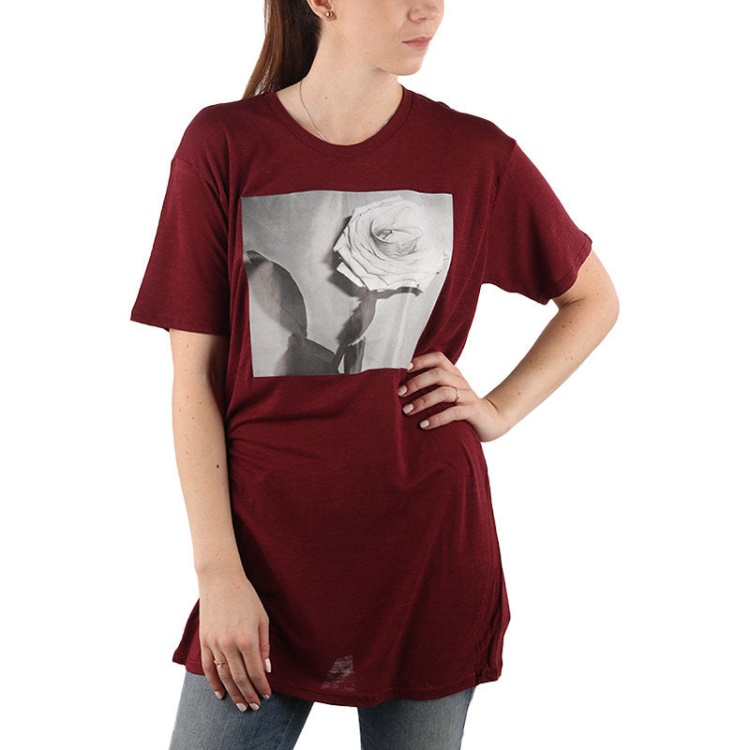 Diesel T Rachel P Women's T-Shirt Lyocell Crew Neck Summer Casual Burgundy Tee
