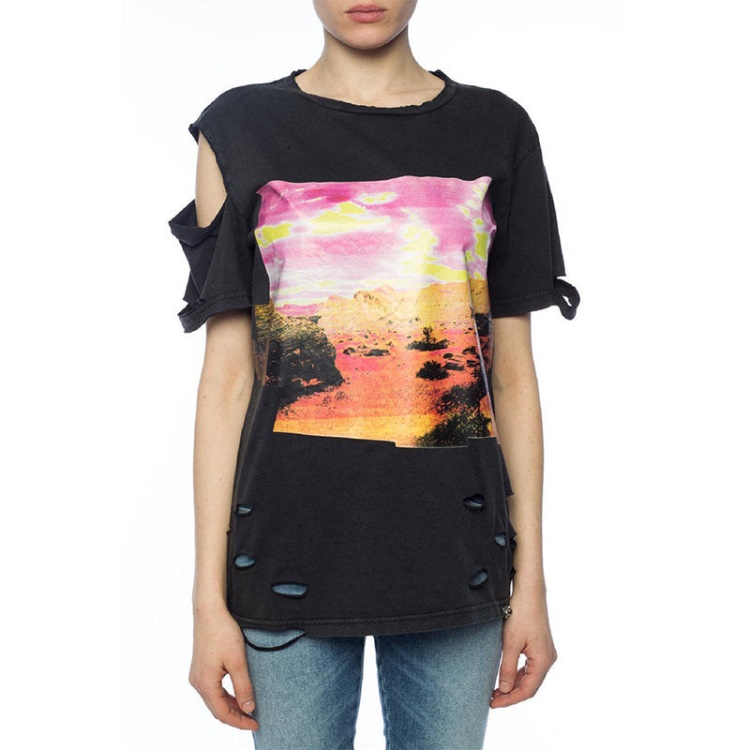 T Cynth Women's T Shirt Crew Neck Short Sleeves Regular Fit Casual Tops Diesel