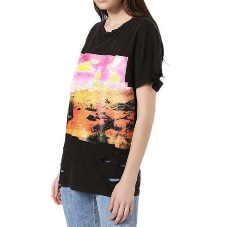 T Cynth Women's T Shirt Crew Neck Short Sleeves Regular Fit Casual Tops Diesel