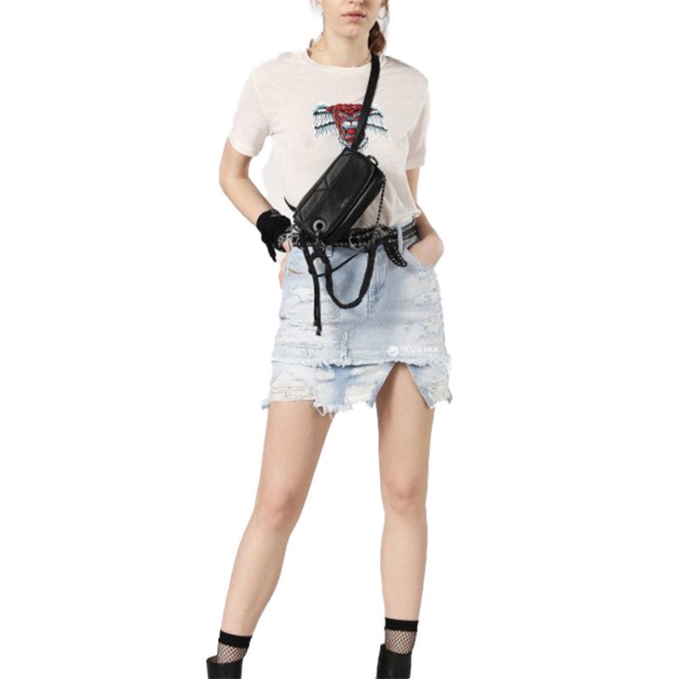 T Sily P Women's T Shirt Crew Neck Short Sleeves Regular Fit Casual Top Diesel