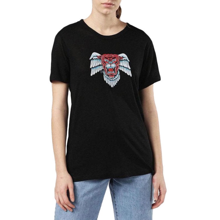 T Sily P Women's T Shirt Crew Neck Short Sleeves Regular Fit Casual Top Diesel