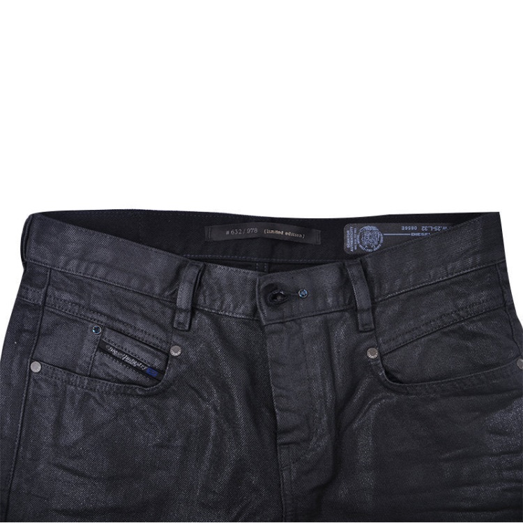 Belthy 0856E Women's Jeans Denim Regular Slim Black Pants Limited Edition Diesel