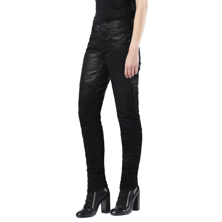 Belthy 0856E Women's Jeans Denim Regular Slim Black Pants Limited Edition Diesel