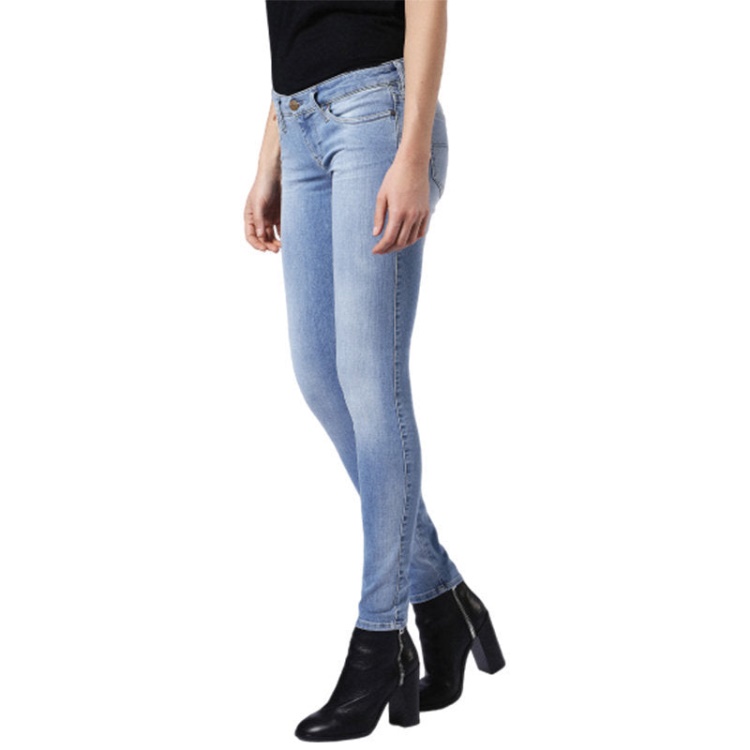 Diesel Skinzee Low 084Cr Women's Denim Jeans Super Skinny Fit Blue Faded Zip Fly