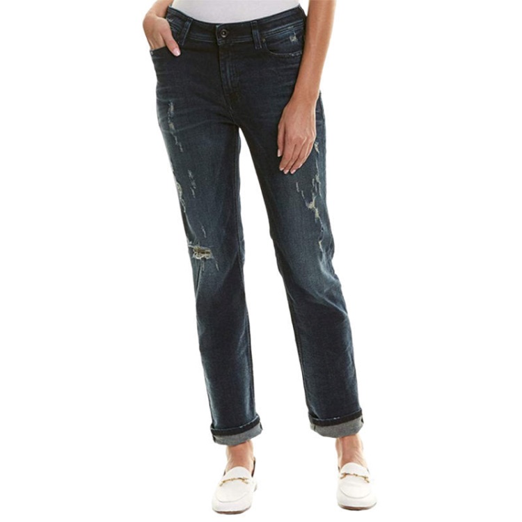 Diesel Women's Denim Jeans Reen 0844T Distress Regular Fit Straight Leg Dna Jeans