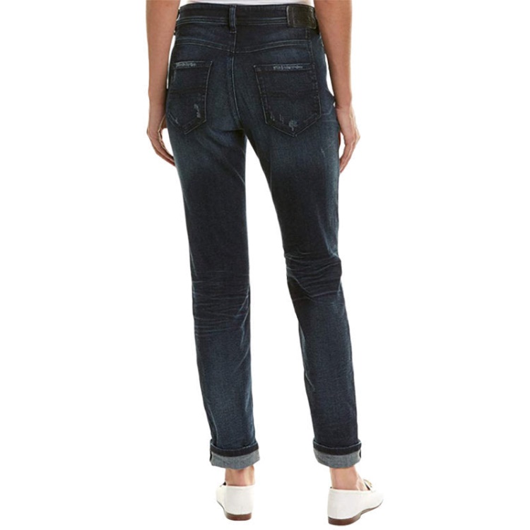 Diesel Women's Denim Jeans Reen 0844T Distress Regular Fit Straight Leg Dna Jeans