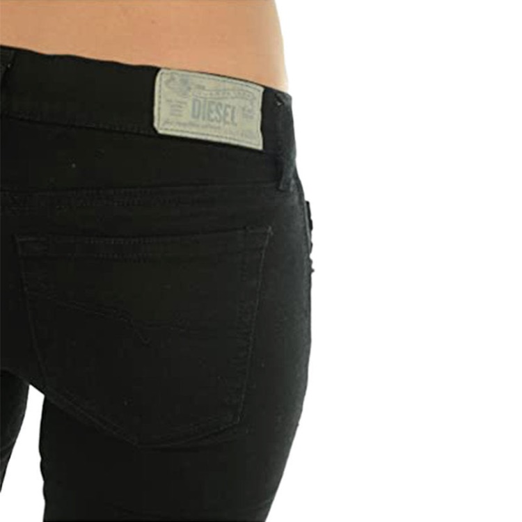 Diesel Grupee-Ankle 0R84A Women's Denim Jeans Super Slim Skinny Black Zip Fly