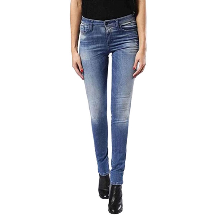 Skinzee 0679W Women's Denim Jeans Super Skinny Fit Blue Faded Zip Fly Diesel