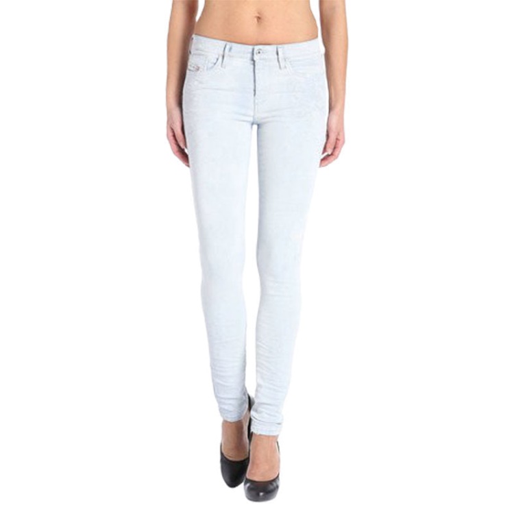 Skinzee 0841N Women's Denim Jeans Super Slim Skinny Zip Fly Blue Diesel