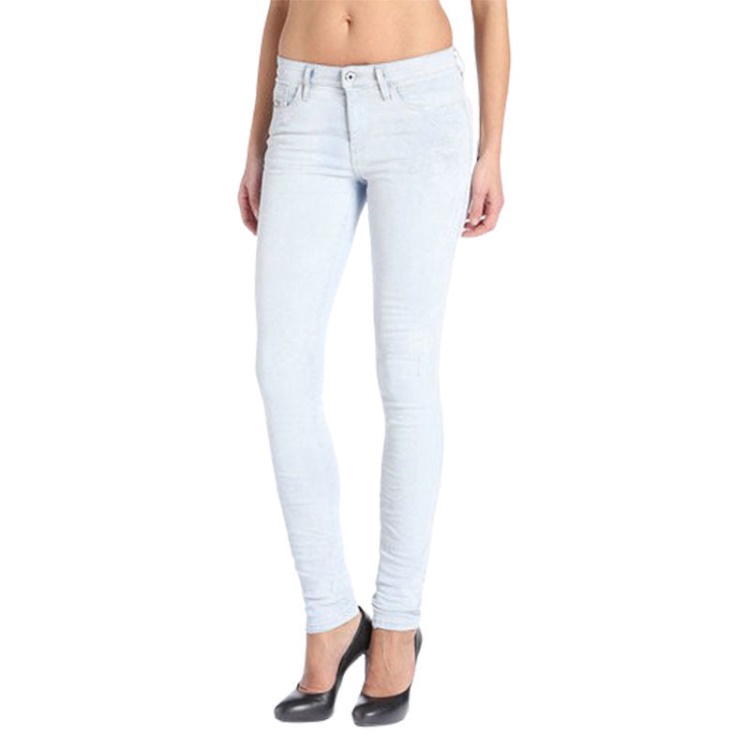 Skinzee 0841N Women's Denim Jeans Super Slim Skinny Zip Fly Blue Diesel