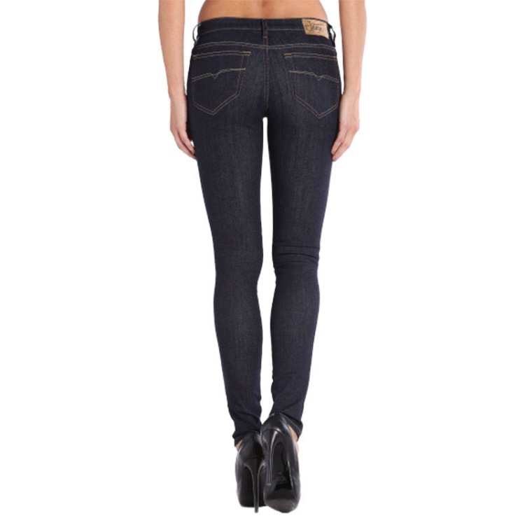 Skinzee 0813C Women's Denim Jeans Super Slim Skinny Zip Fly Dark Blue Diesel