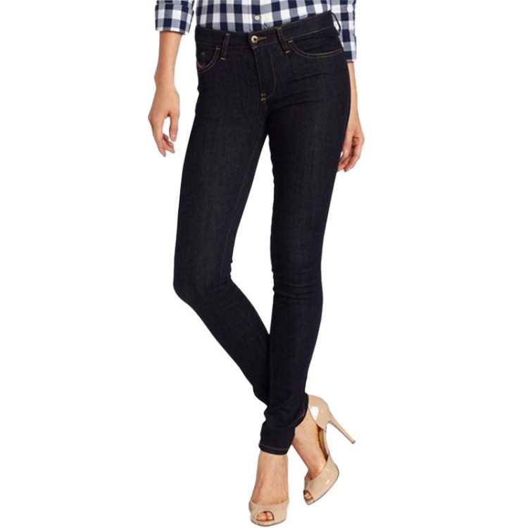 Skinzee 0813C Women's Denim Jeans Super Slim Skinny Zip Fly Dark Blue Diesel