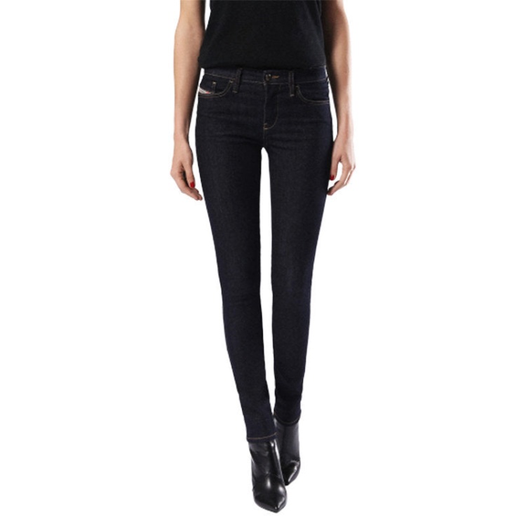 Skinzee 0813C Women's Denim Jeans Super Slim Skinny Zip Fly Dark Blue Diesel