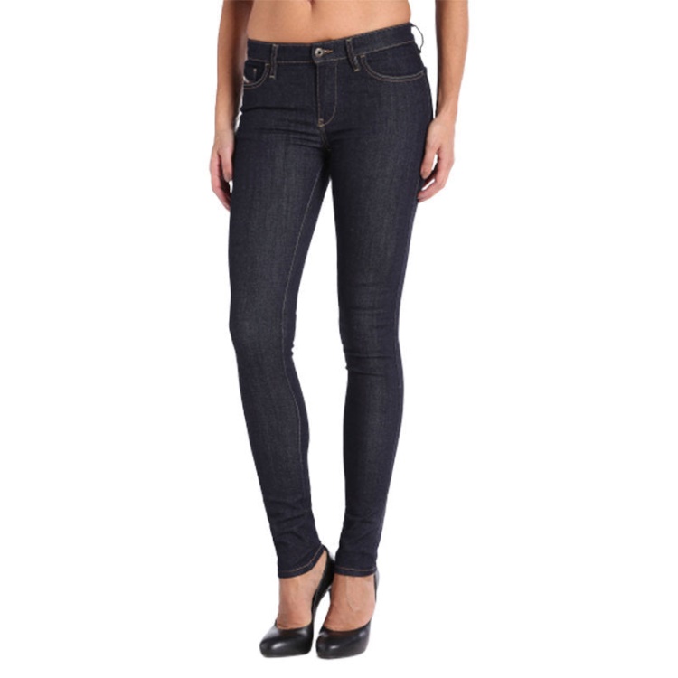 Skinzee 0813C Women's Denim Jeans Super Slim Skinny Zip Fly Dark Blue Diesel