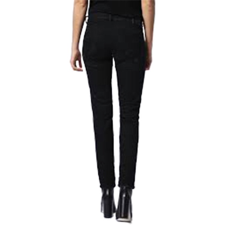 Diesel Belthy 0679F Women's Denim Jeans Distressed Regular Slim Black Zip Fly