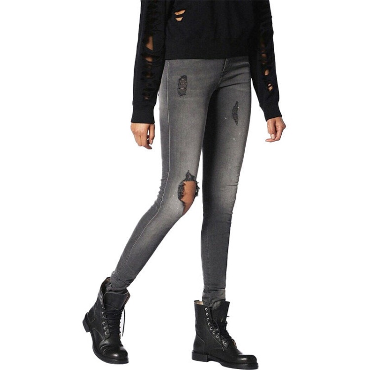 Diesel Skinzee 0683L Women's Jeans Super Slim Skinny Regular Waist Fit Pants