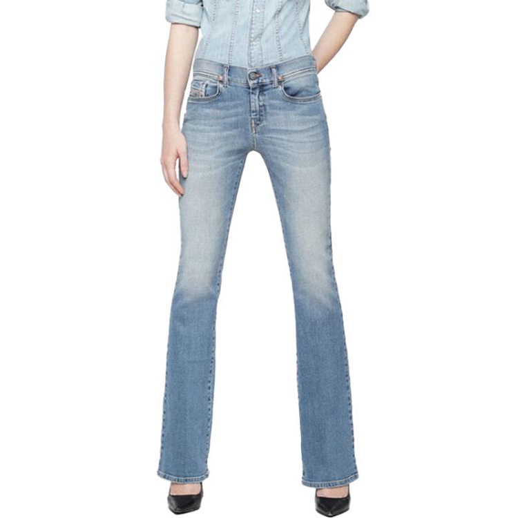 Lowleeh 084Vd Women's Jeans Denim Stretch Slim Bootcut Low Waist Fit Pants Diesel