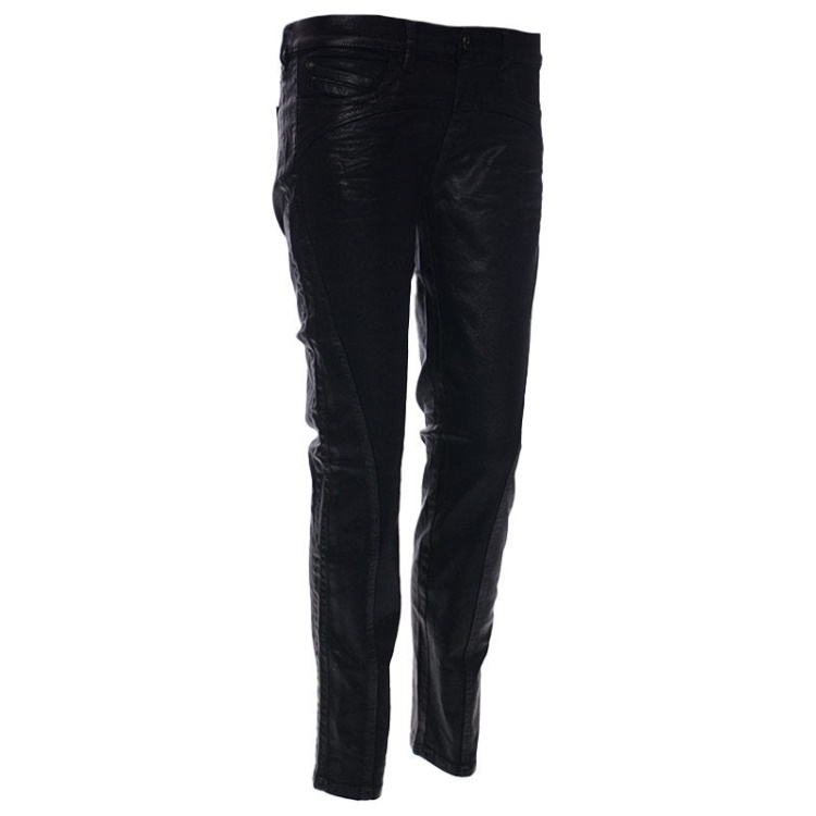 Diesel Black Gold Type 163C Bg3Ad Women's Jeans Stretch Slim Fit Black Wax Pants
