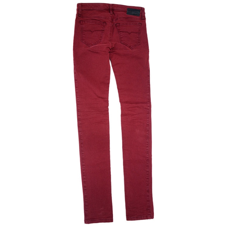 Skinzee C84Bz Women's Denim Jeans Super Slim Trousers Casual Maroon Pant Diesel