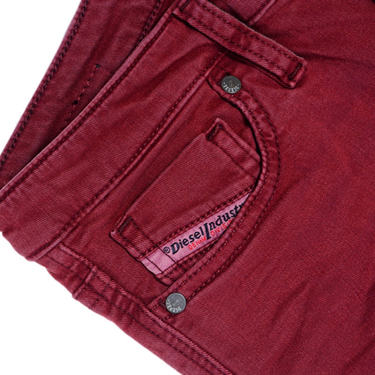 Skinzee C84Bz Women's Denim Jeans Super Slim Trousers Casual Maroon Pant Diesel