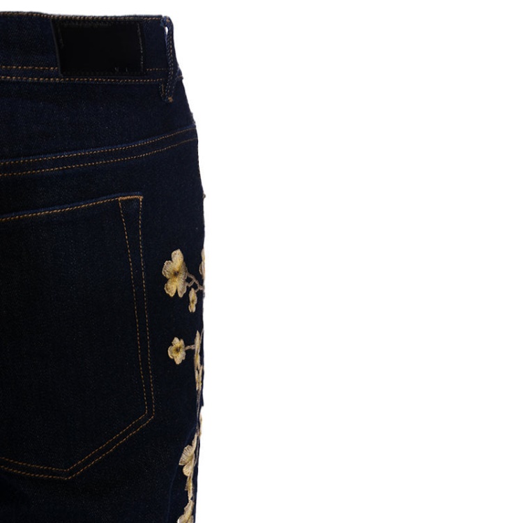 Black Gold Type 1799 Bg8Yl Women's Denim Jeans Embroidery Blue Pant Diesel
