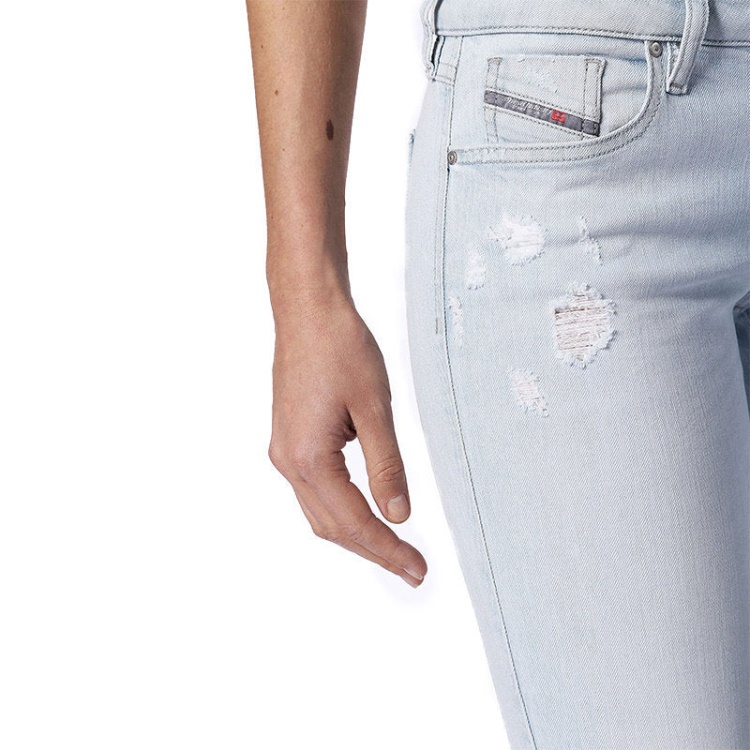 Diesel Gracey 0689L Women's Jeans Super Slim Skinny Low Waist Fit Pants