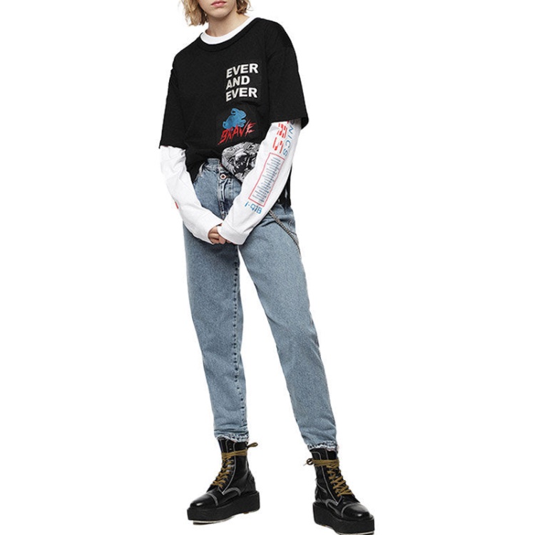 Alys 084Wl Women's Jeans Denim Regular Straight Regular Waist Fit Pants Diesel