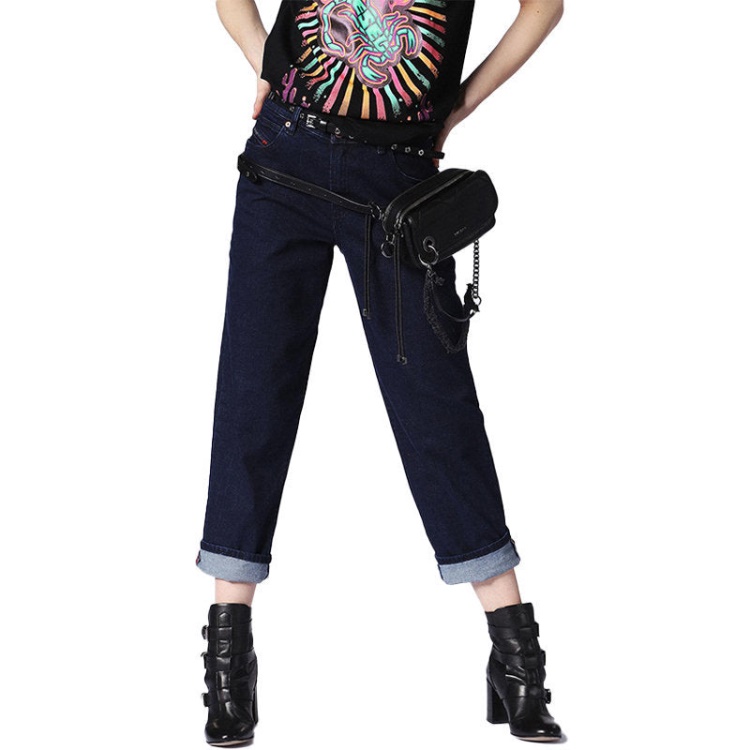 Niclah 084Cg Women's Jeans Denim Regular Straight High Waist Fit Pants Diesel