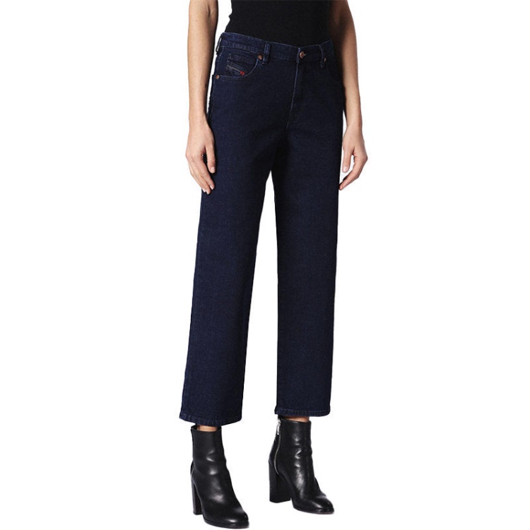 Niclah 084Cg Women's Jeans Denim Regular Straight High Waist Fit Pants Diesel