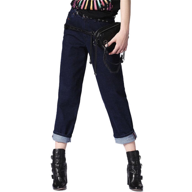 Niclah 084Cg Women's Jeans Denim Regular Straight High Waist Fit Pants Diesel