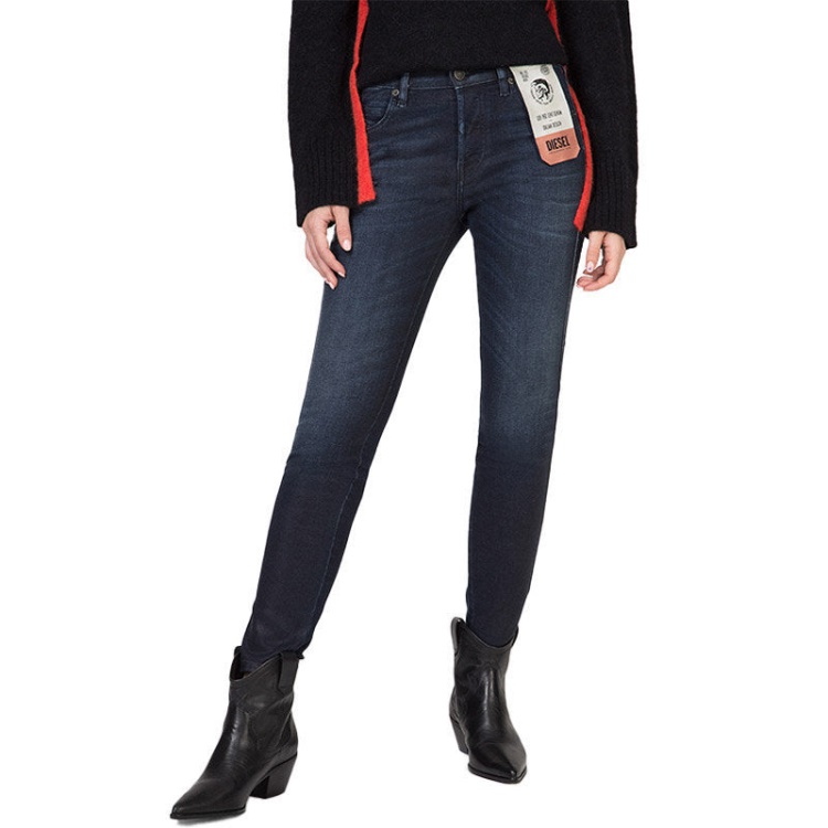 Diesel Babhila 083Af Women's Jeans Denim Slim Skinny Regular Waist Fit Trousers